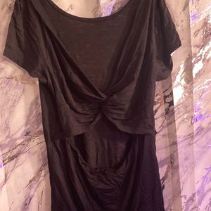 Womens open back black shirt NWT